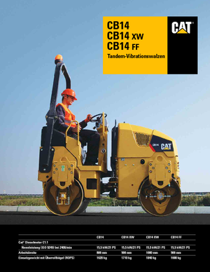 टैंडम वाइब्रेशन रोलर Caterpillar CB14