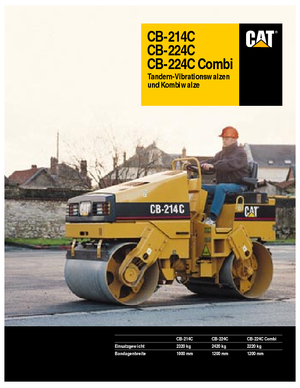 टैंडम वाइब्रेशन रोलर Caterpillar CB 214 C
