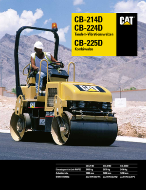 टैंडम वाइब्रेशन रोलर Caterpillar CB 214 D