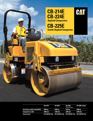 टैंडम वाइब्रेशन रोलर Caterpillar CB 224 E