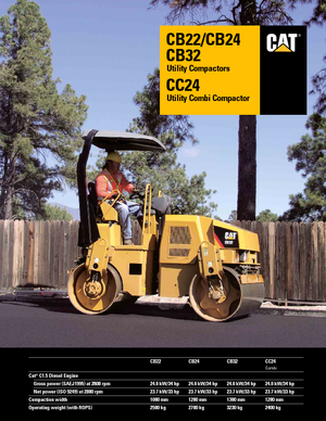 टैंडम वाइब्रेशन रोलर Caterpillar CB32