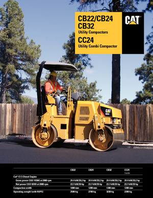 टैंडम वाइब्रेशन रोलर Caterpillar CB32