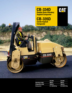 टैंडम वाइब्रेशन रोलर Caterpillar CB 334 D