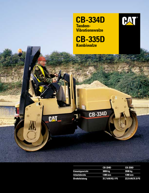 टैंडम वाइब्रेशन रोलर Caterpillar CB 334 D