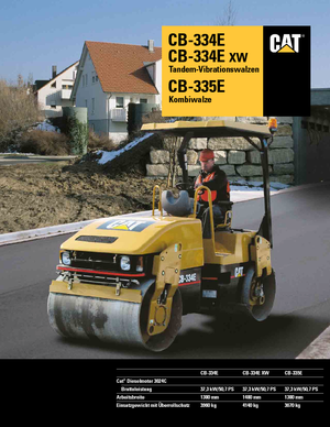 टैंडम वाइब्रेशन रोलर Caterpillar CB 334 E