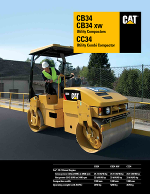 टैंडम वाइब्रेशन रोलर Caterpillar CB34
