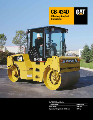 टैंडम वाइब्रेशन रोलर Caterpillar CB434D