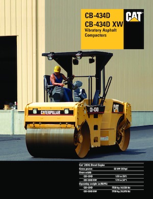 टैंडम वाइब्रेशन रोलर Caterpillar CB-434D XW