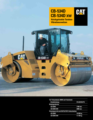 टैंडम वाइब्रेशन रोलर Caterpillar CB534D