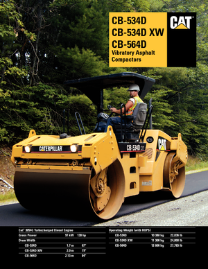 टैंडम वाइब्रेशन रोलर Caterpillar CB534D