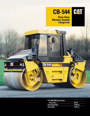 टैंडम वाइब्रेशन रोलर Caterpillar CB 544