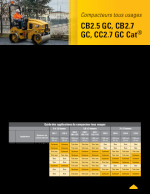 टैंडम वाइब्रेशन रोलर Caterpillar CB2.7 GC
