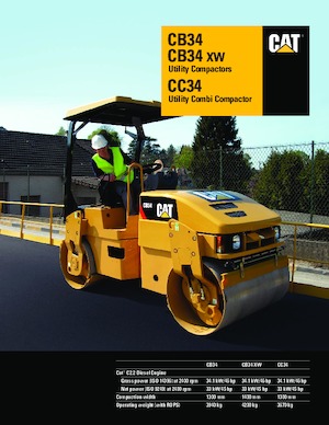 टैंडम वाइब्रेशन रोलर Caterpillar CB34 XW