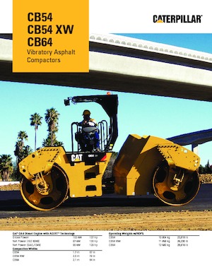 टैंडम वाइब्रेशन रोलर Caterpillar CB64