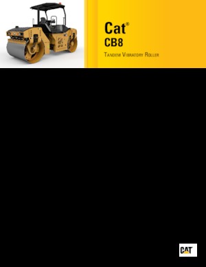 टैंडम वाइब्रेशन रोलर Caterpillar CB8