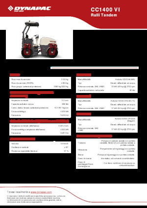 टैंडम वाइब्रेशन रोलर Dynapac CC 1400 VI 