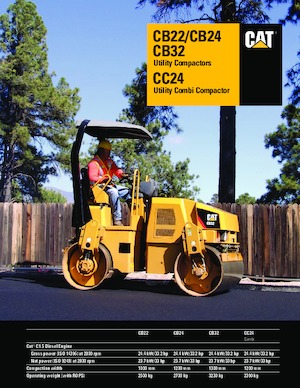 टैंडम वाइब्रेशन रोलर Caterpillar CC24