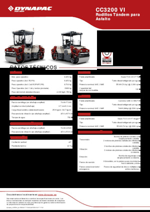 टैंडम वाइब्रेशन रोलर Dynapac CC3200 VI