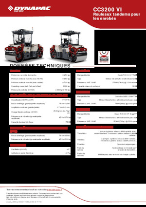 टैंडम वाइब्रेशन रोलर Dynapac CC3200 VI