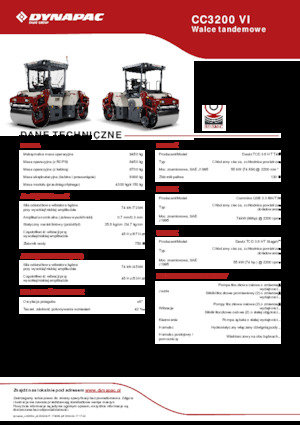 टैंडम वाइब्रेशन रोलर Dynapac CC3200 VI