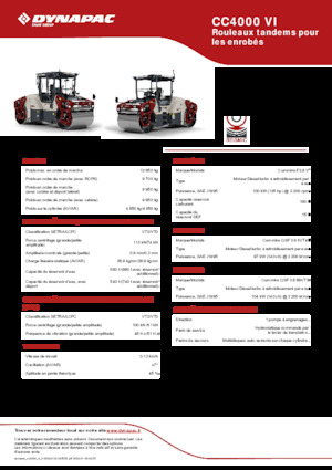 टैंडम वाइब्रेशन रोलर Dynapac CC4000 VI