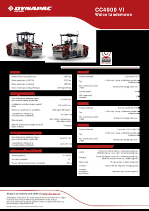 टैंडम वाइब्रेशन रोलर Dynapac CC4000 VI