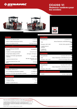 टैंडम वाइब्रेशन रोलर Dynapac CC4200 VI