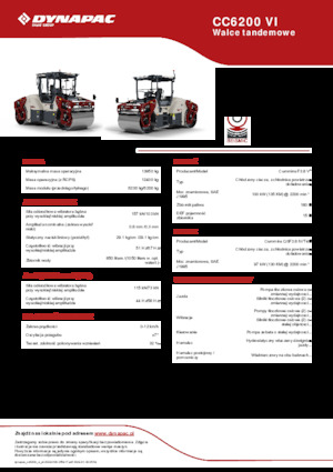 टैंडम वाइब्रेशन रोलर Dynapac CC6200 VI