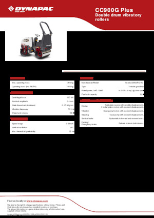 टैंडम वाइब्रेशन रोलर Dynapac CC800 Plus