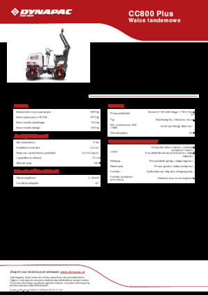 टैंडम वाइब्रेशन रोलर Dynapac CC800 Plus