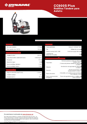 टैंडम वाइब्रेशन रोलर Dynapac CC900S Plus