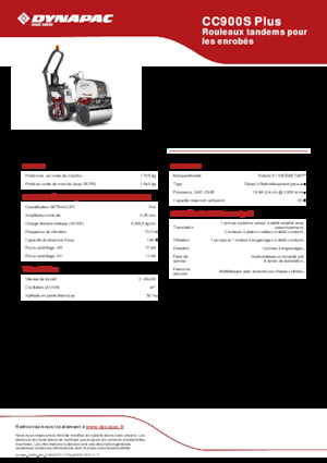 टैंडम वाइब्रेशन रोलर Dynapac CC900S Plus