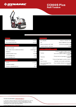 टैंडम वाइब्रेशन रोलर Dynapac CC900S Plus