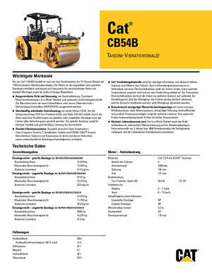 टैंडम वाइब्रेशन रोलर Caterpillar CD54B