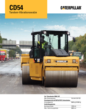 टैंडम वाइब्रेशन रोलर Caterpillar CD 54