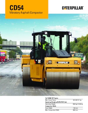 टैंडम वाइब्रेशन रोलर Caterpillar CD54