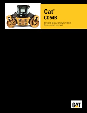 टैंडम वाइब्रेशन रोलर Caterpillar CD54B