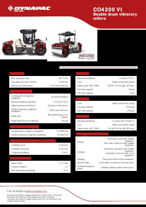 टैंडम वाइब्रेशन रोलर Dynapac CO 4200 VI 
