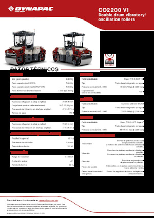 टैंडम वाइब्रेशन रोलर Dynapac CO2200 VI