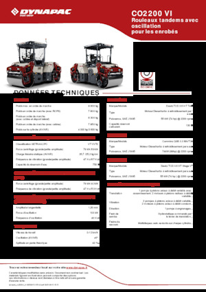 टैंडम वाइब्रेशन रोलर Dynapac CO2200 VI