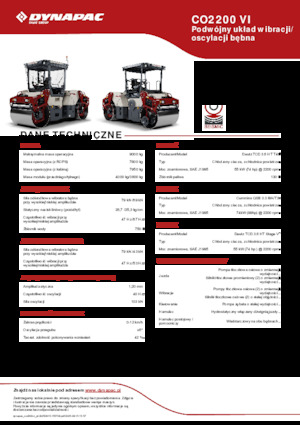 टैंडम वाइब्रेशन रोलर Dynapac CO2200 VI