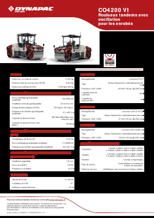 टैंडम वाइब्रेशन रोलर Dynapac CO4200 VI
