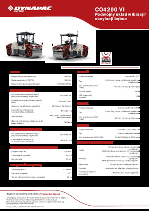 टैंडम वाइब्रेशन रोलर Dynapac CO4200 VI