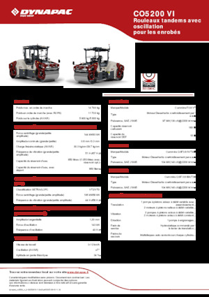 टैंडम वाइब्रेशन रोलर Dynapac CO5200 VI