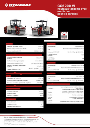 टैंडम वाइब्रेशन रोलर Dynapac CO6200 VI