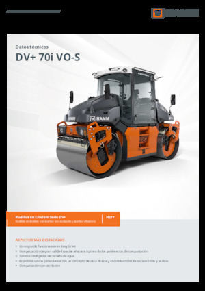 टैंडम वाइब्रेशन रोलर Hamm DV+ 70i VO-S