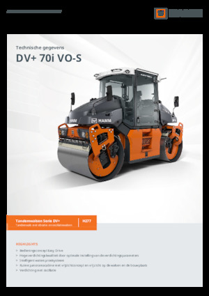 टैंडम वाइब्रेशन रोलर Hamm DV+ 70i VO-S