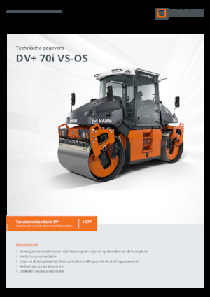 टैंडम वाइब्रेशन रोलर Hamm DV+ 70i VS-OS