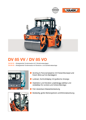 टैंडम वाइब्रेशन रोलर Hamm DV 85 VV