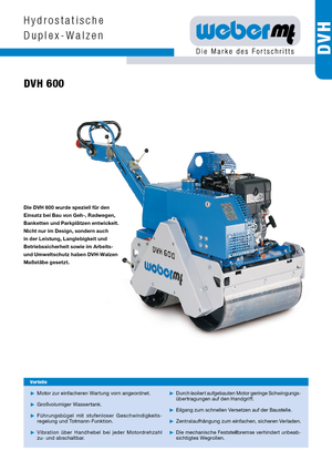 टैंडम वाइब्रेशन रोलर weber mt DVH 600